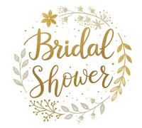 Gold Bridal Shower Guest Sign: Simple Gold Bridal Shower Guest Book with Advice and Wishes for the Bride, Special Memories, Photo Pages, and Gift Log - 50 Guests