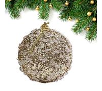 Gold Christmas Decoration Set, Star-Shaped Tree Topper, Hanging Ball, Christmas Home Party Decor(Ball 2)