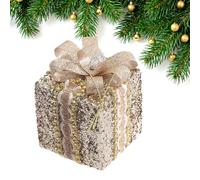 Gold Christmas Decoration Set, Star-Shaped Tree Topper, Hanging Ball, Christmas Home Party Decor(Gift Pack)