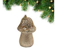Gold Christmas Decoration Set, Star-Shaped Tree Topper, Hanging Ball, Christmas Home Party Decor(Mushroom)