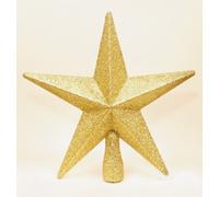 Gold Christmas Tree Top Star Glitter Finish 20cm-TD126324G