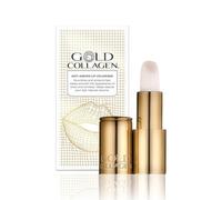 GOLD COLLAGEN Lip Volumiser - Balsamo Labbra Antiage con Collagene Marino e Vitamina E, Olio di Cocco, Ricino e Oli Naturali - Lip Balm Effetto Perlato Idratante, Aumenta il Volume con Uso Regolare