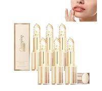 Gold Crystals Color Changing Lip Stick, 24 ore di lunga durata, idratante, lucido Shiney Shiney, trasparente, impermeabile e resistente all'acqua, lucidalabbra Ellys (6 pezzi)