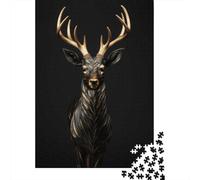 Gold Dark Antelope Puzzle Impossibili 1000 Pezzi Decorazione Per La Casa. Rilassamento E Intelligence Per Adulti E Ragazzi Da 14 Anni 1000pcs (38x26cm)