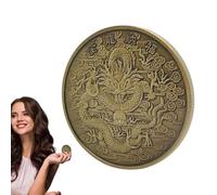 Gold Decorative SHU, Dragon Room Dragon Dragon SHU, Lucky Carrier | Presentazione del simbolo della prosperità, l'amuleto della fortuna da collezionare, decorazione
