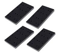 GOLD DEER 4 cuscinetti abrasivi in morbida schiuma nera con gancio e anello, 80 x 133 x 12 mm, cuscinetti abrasivi in schiuma con 16 fori, compatibili con levigatrice Festool RTS400 LS130