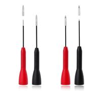 GOLD DEER Confezione da 4 punte di prova con ago da 2 mm, 600 V/10 A, per sonda di prova senza distruzione, set di adattatori con punta fine per multimetro, test elettrici