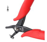 GOLD DEER Pinza perforatrice per fori in metallo a becco corto da 1,5 mm, con perno di ricambio, strumento fine di precisione per metalli morbidi, creazione di gioielli in fogli