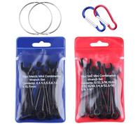 GOLD DEER Set di 20 mini chiavi inglesi standard metriche e SAE da 4 mm-11 mm e 5/32"-7/16", set di chiavi combinate super sottili, con custodia portatile e portachiavi, nero