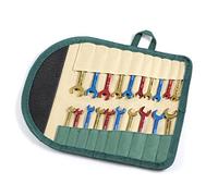 GOLD DEER Set di mini chiavi combinate per placcatura colore, set di chiavi Midget, 20 pezzi, metrico standard e SAE, 5/32"-7/16" e 4-11mm, con sacchetto rotolo e anello grande