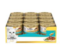 Gold Delizie in Salsa Cibo Umido per Gatti Adulti Filettini con Tonno 24 Lattine