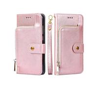 (Gold) For ZTE Axon 30 Pro 5G Zipper Bag PU + TPU Horizontal Flip Leather Case with Holder & Card Slot & Wallet & Lanyard