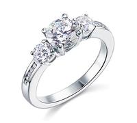 Gold Gala Anello Donna Trilogy in Argento 925 Rodiato con Zirconi Bianchi a Taglio Diamante (17)