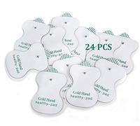 Gold Hand Elettrodi per Elettrostimolatore Tens Ems Clip, Auto-adesive, Riutilizzabili, 5cm x 8cm Gel Ipoallergenico. Idrogel di Alta Qualità (24 Elettrodi)