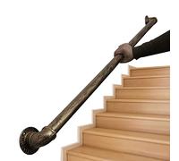 Gold il per scale interne, guida di sicurezza a parete con viti, staffe in ferro battuto per ringhiera in metallo colorato (dimensioni: 180 cm)