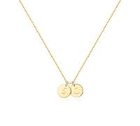 Gold Initial Necklaces for Women, 14K Gold Plated Tiny Small Letter P Initial R Disc Pendant Necklace Jewelry Gifts for Women Teen Mothers Day Valentines Gifts for Her Female