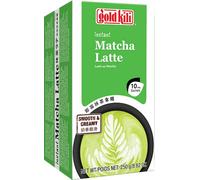Gold Kili Matcha Latte Istantaneo - 10 Bustine da 25 g | Bevanda solubile cremosa in polvere - Ricetta asiatica autentica - Calda o fredda in pochi secondi