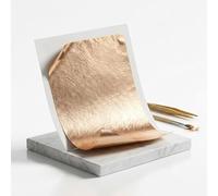 Gold Leaf Sheets for Crafts, Imitation Gold Foil Paper 500PCS 3.2x3.4in Metallic Sheets for Gilding, Painting, Resin Jewelry, Nail Art, Furniture Decoration and DIY Art Projects