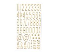 Gold Letter Stickers - Waterproof Alphabet and Number Decals for Crafting | Vinyl Material with Adhesive Backing Reusable Letter Stickers for Scrapbooking Greeting Cards Containers Window Doors Cars