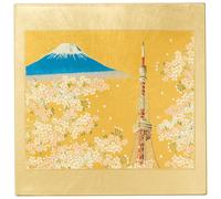 Gold Maki-e Giapponese Laccato Mouse Pad Mt.Fuji Tokyo Tower Giappone