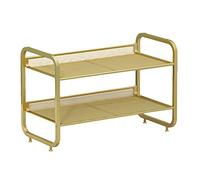 Gold Metal Shoe Cabinet Storage Nordic Wrought Iron Shoe Rack Multi-Layer Space-Saving Shoe Rack for Home Entrance, 603040cm ()