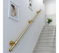 Gold Modern Rail Kit da 1,8 m di supporto per ringhiera da parete, per interni ed esterni, sicurezza e stile, ideale per scale, balconi e terrazze