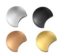 Gold Moon - Set di 4 supporti per bacchette in metallo, semicircolari, cucchiai, forchette, coltelli, decorazione da tavolo, per cucina e sala da pranzo, colore: argento, oro, oro rosa, nero (1 nero