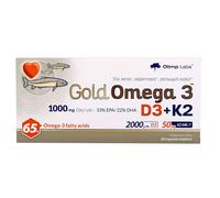 GOLD OMEGA 3 D3 + K2 - 30-90 capsule- Salute del cuore,delle ossa e del cervello