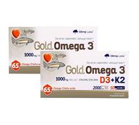 GOLD OMEGA 3 D3 + K2 - 30-90 capsule- Salute del cuore,delle ossa e del cervello