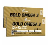 GOLD OMEGA 3 D3+K2 SPORT EDITION - 60-180 caps -Per cervello articolazioni cuore