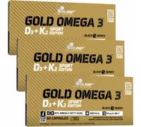 GOLD OMEGA 3 D3+K2 SPORT EDITION - 60-180 caps -Per cervello articolazioni cuore