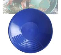 Gold Pan, 15-inch Gold Panning Basin Sluicing Pan, Lightweight Manual Plastic with Riffle Prospecting Kit for Beginners, Easy Separation Outdoor Use in Rivers & Streams (Blue)