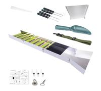 Gold Panning Kit - Scopri il tesoro con attrezzatura professionale | Set completo di attrezzi portatile telescopico | Per cercatori caccia roccia caccia gemme caccia adulti 127 pollici pieghevole