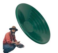 Gold Panning Pan | ABS, 26 cm, verde o nero | Bacino setaccio prospecting | Strumento manuale per miniere d'oro per cercatori, hobbisti, panoramiche fluviali