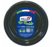 150 PIATTI DESSERT FRUTTA DIAMETRO-17 RICICLABILE VERDE DOPLA RE-USABLE LAVABILI