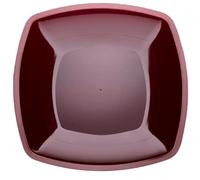 GOLD PLAST PIATTI PS. PIANI QUADRATI BORDEAUX 300MM X 12 PEZZI (12)