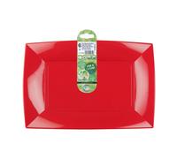 Gold Plast Piatto Rettangolare Nice Rosso China 345 x 230 Mm