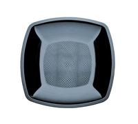 GOLD PLAST SPA PIATTI PP.PIANI QUADRI NERI X25PZ