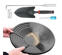 Gold Prospecting Kit, Complete Panning Tools, Rock Hunting Set with Wash Trough, Gem Collection Gear with Digging Equipment, 13.78x13.78x1.97 inches Outdoor Hobby, Adventure Utility for Adults