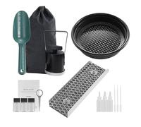 Gold Prospecting Kit - With Sluice Box Small Toys, Compact Gold Rush Panning Set, Portable Classifier Sieve & Vials | Outdoor Lake River Mountain Adventure Exploration Prospectors