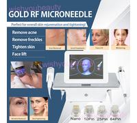 Gold RF-Fractional Machine & Cool Hammer & 4x Cartridges Skin Lifting Anti-aging
