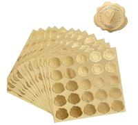 Gold/Silver Embossed Heart Stickers Invitation Card Envelope Sealing Sticker Decor Self Adhesive(Gold,50pcs)