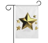 Gold Star - Bandiere da giardino primaverili estive 30,5 x 45,7 cm, double-face, per esterni, stagionali, per patio, cortile, terrazza, veranda, giardino, terrazza, balcone, prato, decorazione per la