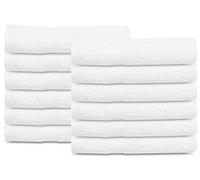 Gold textiles 12 pezzi Nuovo bianco (20 x 40) 100% cotone terry asciugamani salone/palestra asciugamani leggero Asciugatura rapida