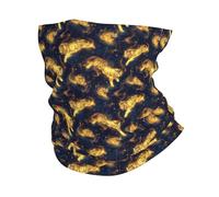 Gold Tiger Cool Print Ghetta da Collo Traspirante Fascia per Capelli Elastico Sciarpa al Collo per Estivo Ciclismo Multiuso Headwrap