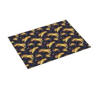 Gold Tiger - Tappetino scolapiatti grande per bancone della cucina, 45,7 x 61 cm, in microfibra assorbente, tappetino antiscivolo per scolapiatti con anello per appendere