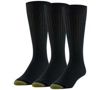 Gold Toe Calzini da uomo (confezione da 3), Nero , One Size Plus