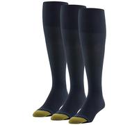 Gold Toe - Calzini da uomo Metropolitan sopra il polpaccio, confezione da 3, Navy, Large