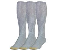 Gold Toe Ultra Tec Performance - Calzini sportivi da uomo, sopra il polpaccio, multipaia (confezione da 3), Grigio erica (3 paia), L