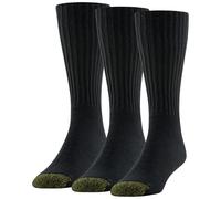 Gold Toe Ultra Tec Performance Crew Athletic Socks, Multipairs Calzini, Nero, L (Pacco da 3) Uomo